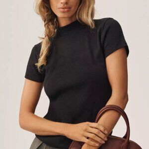 NWT Anthropologie The Blair Stretch Cotton Short-Sleeve Baby Tee by Maeve